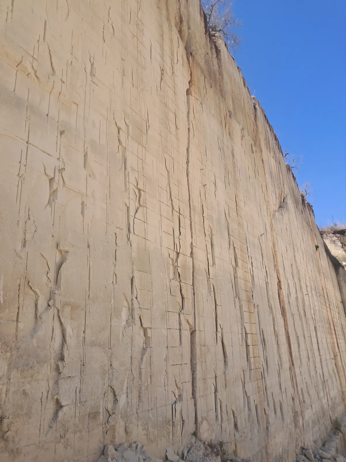 Parete della cava di San Cesario