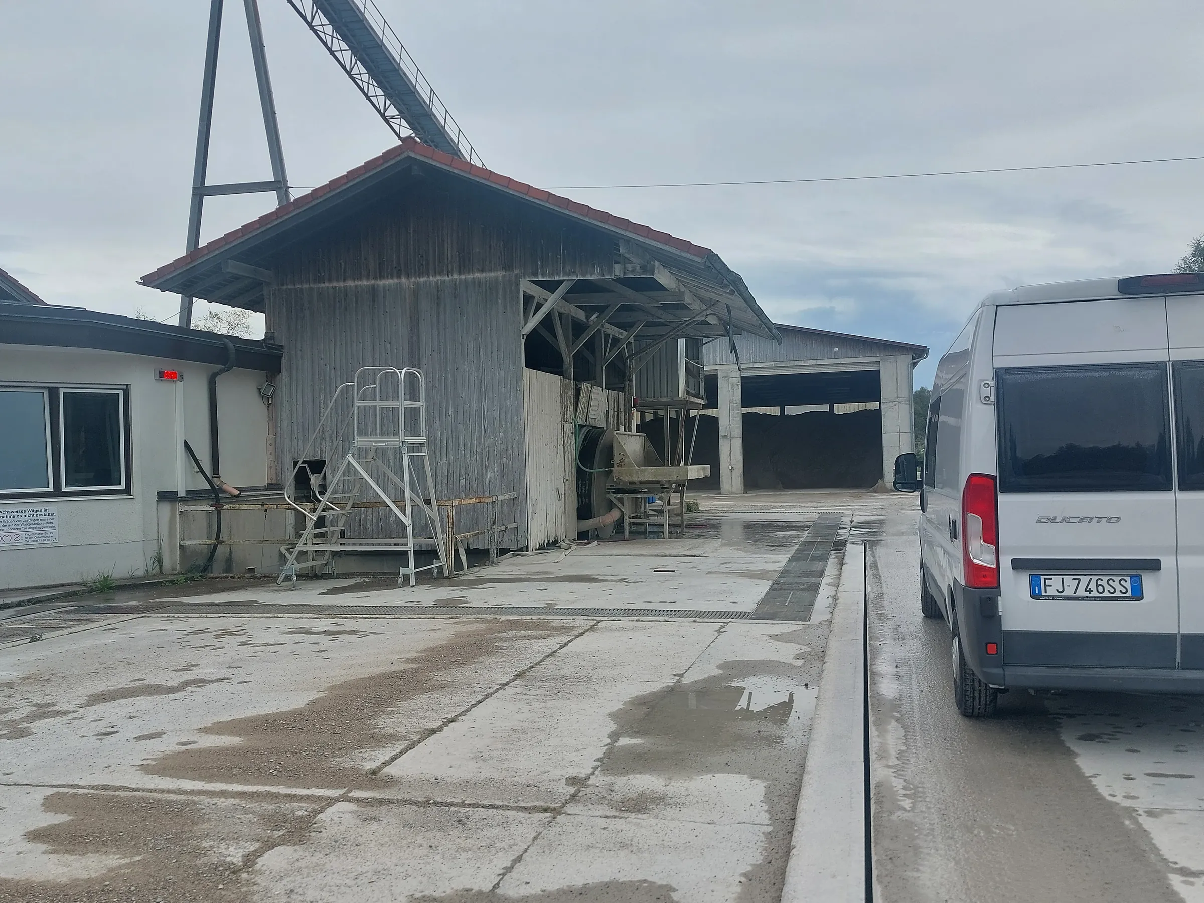 Il Ducato durante una tappa del percorso di trasformazione in Germania