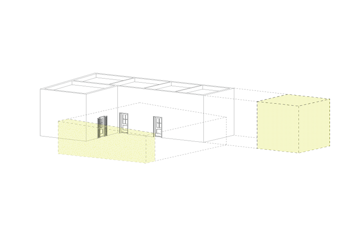Diagramma dei volumi esistente e aggiunto